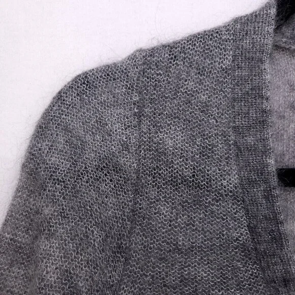 J. Crew Cardigan Womens Size Small Gray Mohair Wool Blend Business Button Up - Picture 9 of 13